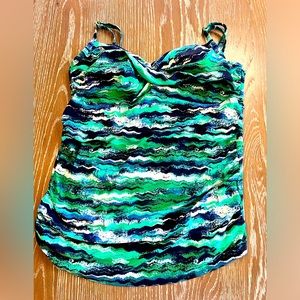 Women’s XL Merona Tankini Top With Soft Cups and Adjustable Straps